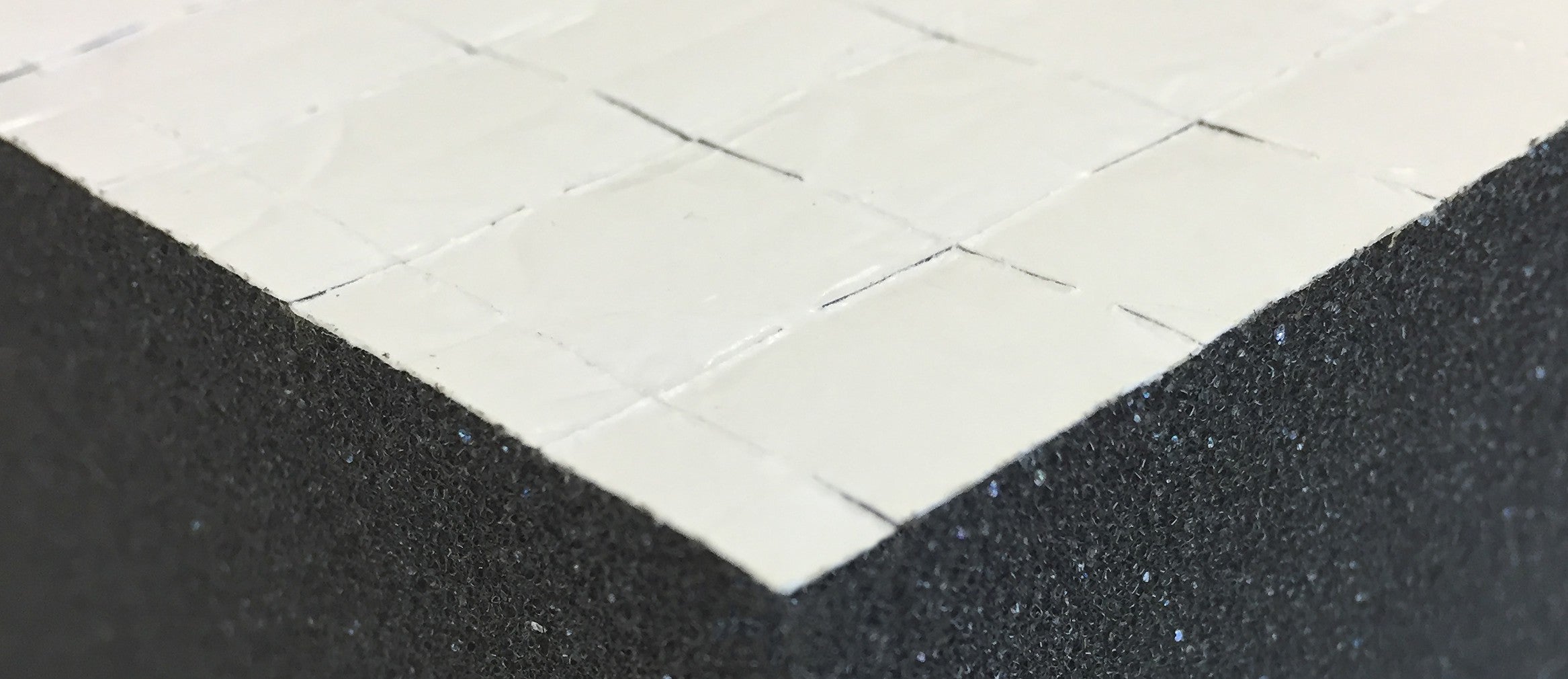 1000 mm x 500 mm x 30 mm Rasterschaumstoff Würfelschaum selbstklebend - Rasterweite 15 mm