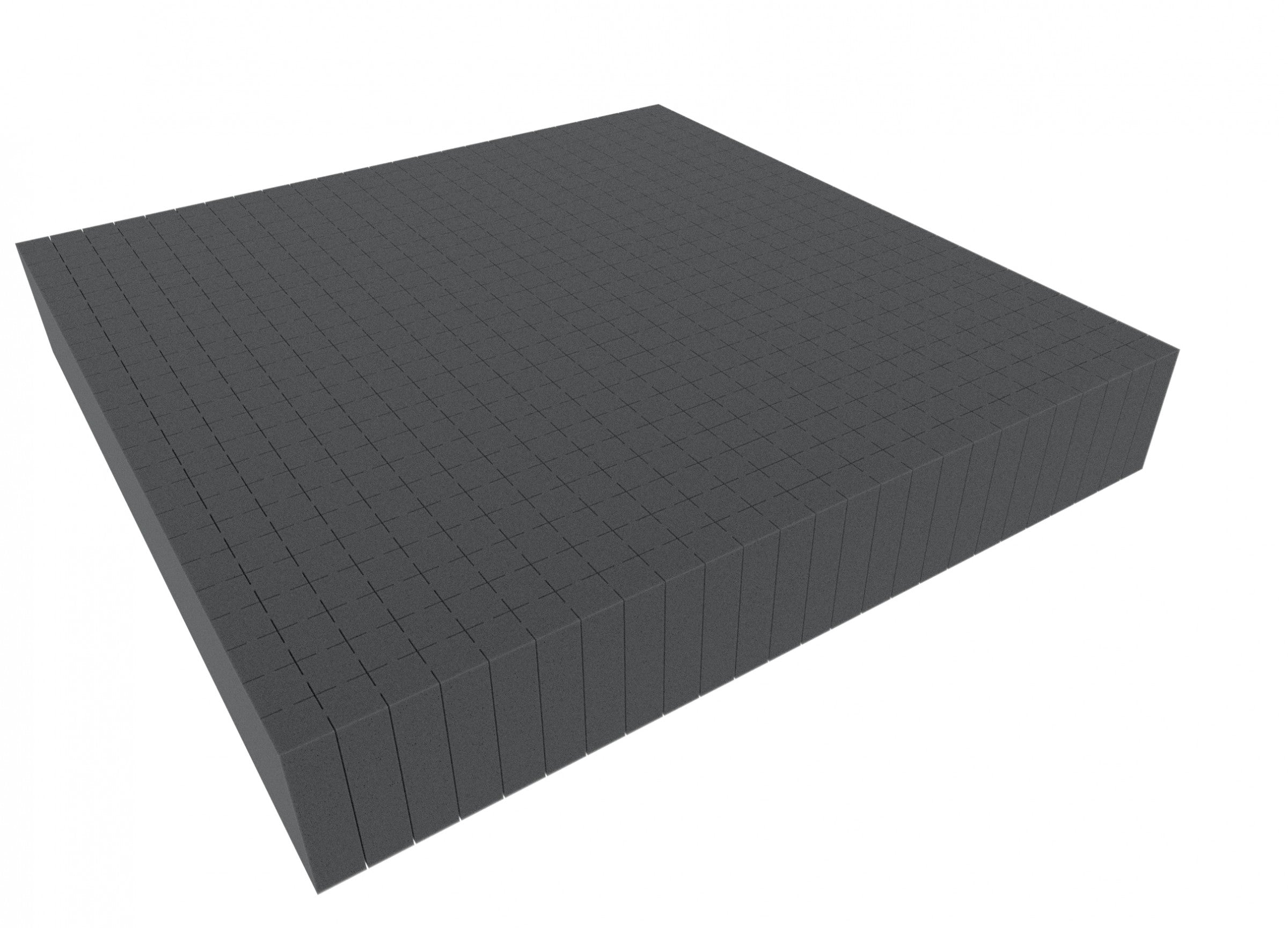 1000 mm x 1000 mm x 80 mm Rasterschaumstoff Würfelschaum - Rasterweite 20 mm